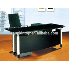 L shape office desk with glass top designs , High quality office furniture for high quality to go! (P8060)